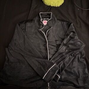 Juicy Couture Black Pajama Top with White Trim